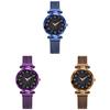 Montre à Quartz Lumineuse Numérique Ciel Étoilé à Bracelet Magnétique Pour Étudiants