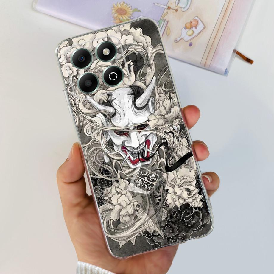 For Honor X6b JDY-LX1 Case Coque Clear Silicone Soft Back Cover For Honor X6a Plus Phone Bumper Coque Funda Dinosaur Cat Dragon