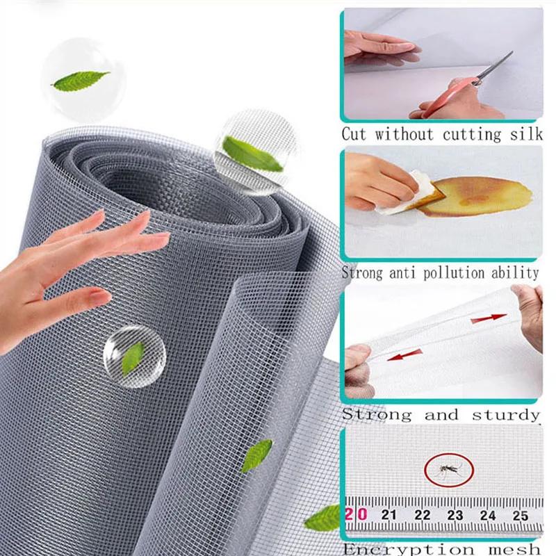 White Mosquito Net Mesh, Non Perforated Self-adhesive Window Screen, Suitable for Home Window Screen Mesh, Door Curtain Mesh