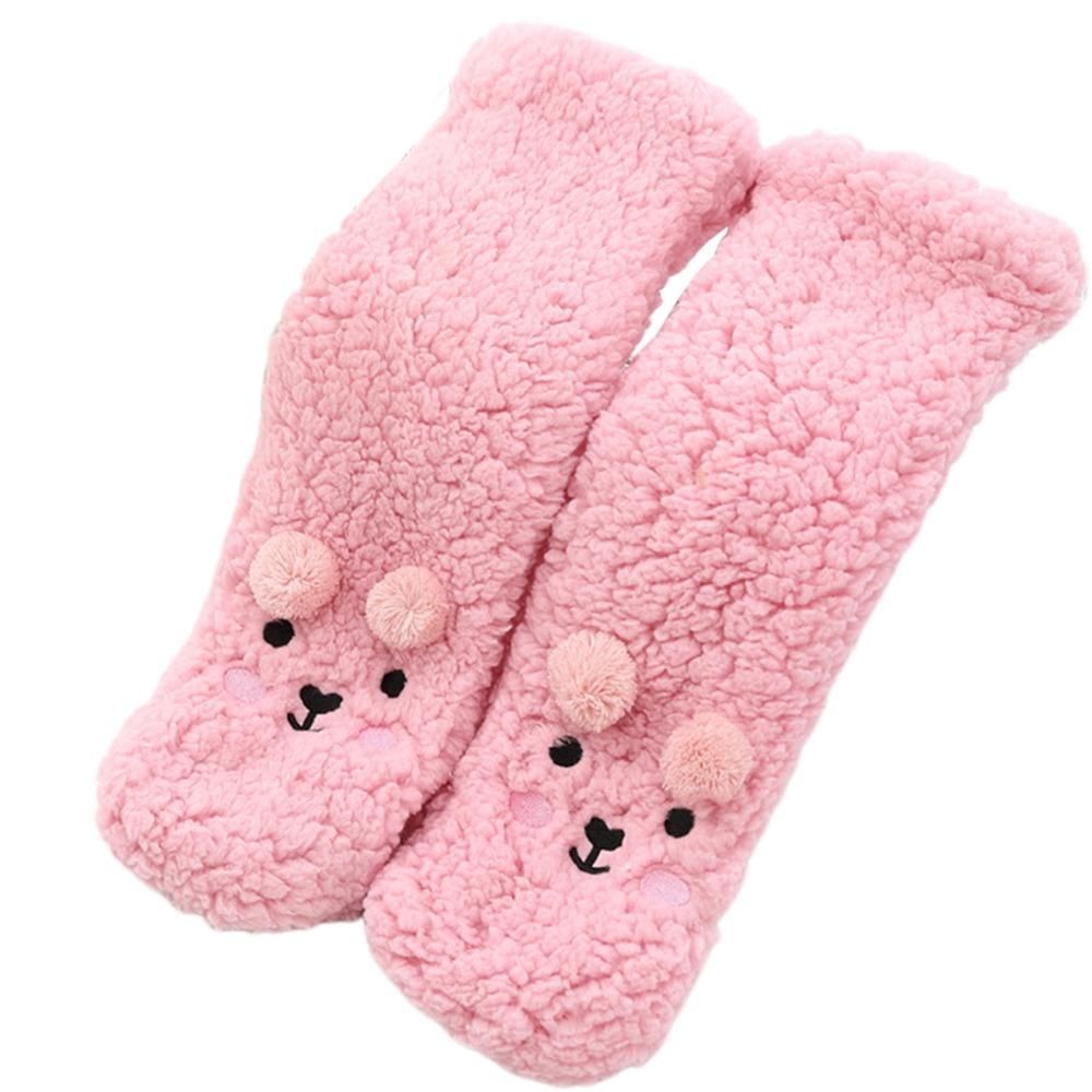 Embroidery Thick Thermal Socks Cartoon Animal Graphic Socks Kawaii Winter Floor Socks  Indoor