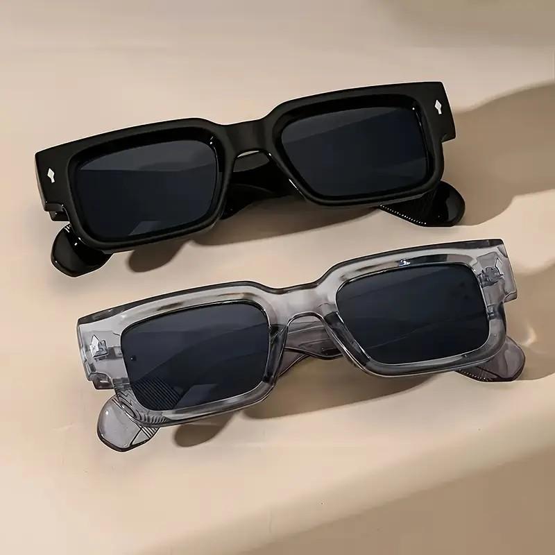 1 PIEZA Gafas de Sol Rectangulares de Lujo para Mujer Hombre Marca de Diseñador Gafas de Sol Casuales Unisex Montura de Plástico Gafas de Sol para Exteriores Modernas