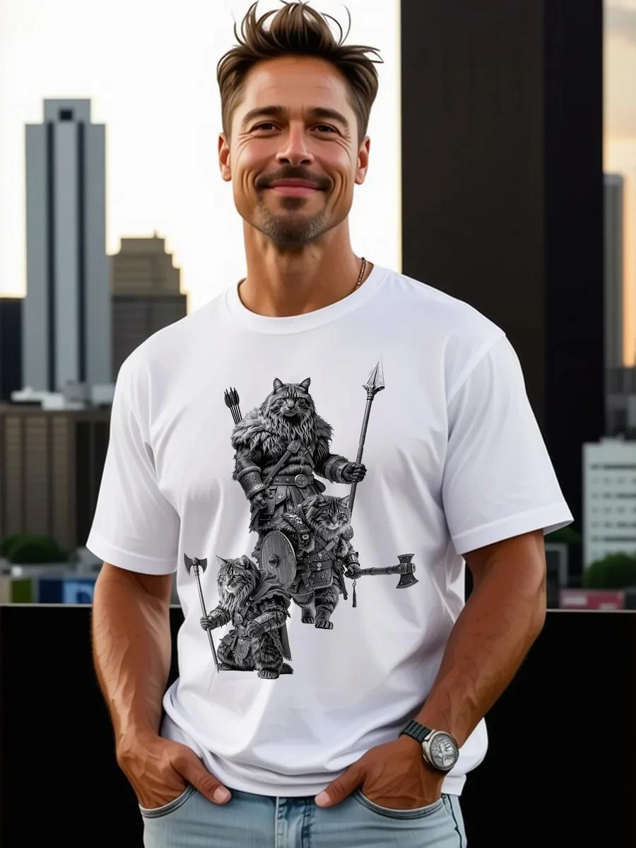 Черная футболка с принтом L