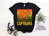 Capybara Vintage Retro T-Shirt, Capybaras Lovers Gift, Largest Rodent Cavy Boys Girls Costume, Funny Cute Animal Zoo Fans Pet Owner Present,