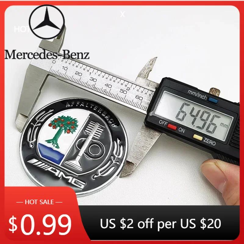 Car Sticker For Benz 6.5cm Apple Tree Logo AMG Metal Car Emblem Rear C Pillar Side Badge for Mercedes Benz A C E GLA GLC GLE Sti