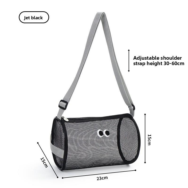 Travel Cosmetic Bag With Breathable Mesh And Polyester Material For Makeup And Toiletry Storage
