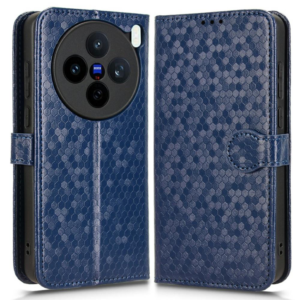 For vivo X200s 5G Wallet Case Dot Pattern Imprint PU Leather Phone Cover