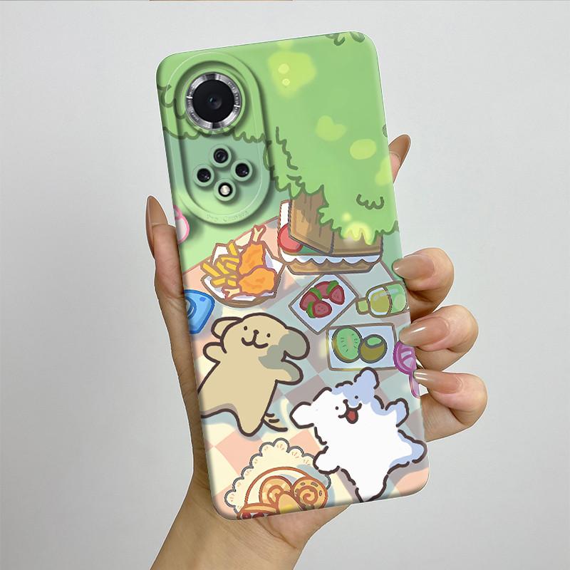 For Huawei Nova 9 / Honor 50 Phone Case NAM-LX9 NTH-NX9 Soft Silicone Sweet Painted Protective Back Cover Cute Printed Casing