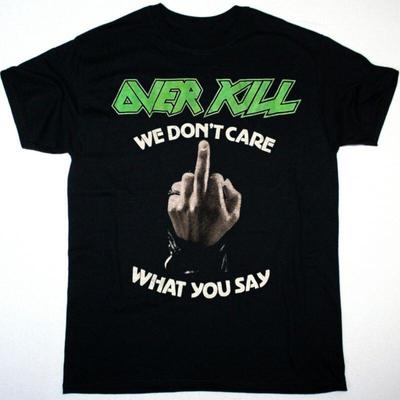 OVERKILL WE DON'T CARE Cotton Black All Size T Shirt