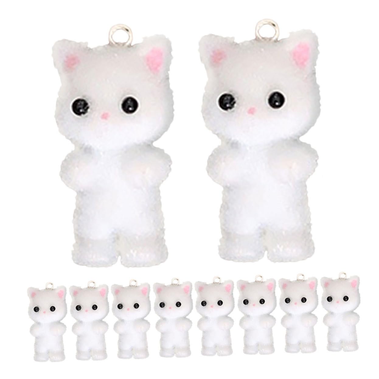 

FOMIYES 10 штук Разноцветные брелоки для ключей с котятами, Золотые подвески-котята для ключей, Нежные мультяшные подвески с животными, Подвески, Аксессуары для плюшевых игрушек для