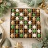 49 Pieces Hanging Tree Ornament with Flocked Surface Elegant Spherical Christmas