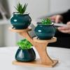 Bamboo Plants Pot Holder for Bonsai Succulent Plants 3 Layers Flowerpot Bracket