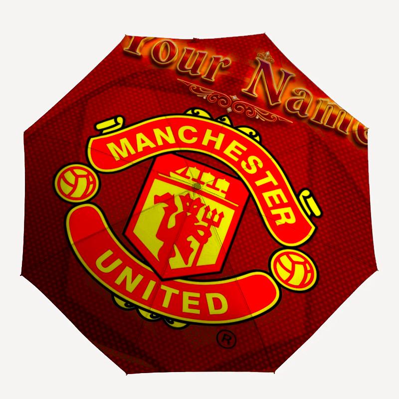 Personalized Name M-Manchester Print Umbrella, UV Shielding. It Has Eight Sturdy Ribs for Outdoor Use And Perfect As a Holiday Gift