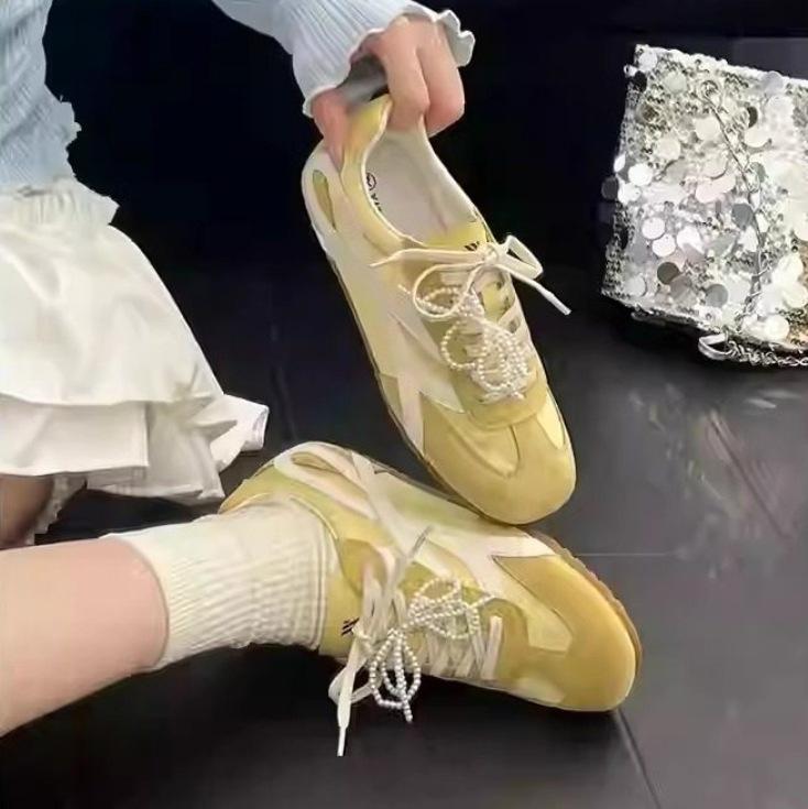 Retro American German training shoes women's spring 2025 new fashion versatile comfortable sports leisure niche feeling board shoes