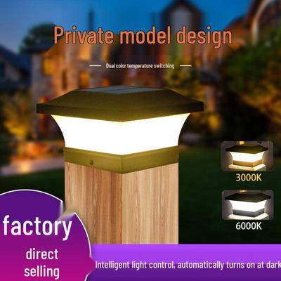 Waterproof Outdoor Solar Pillar Lights for Villa Gates and Garden Fences