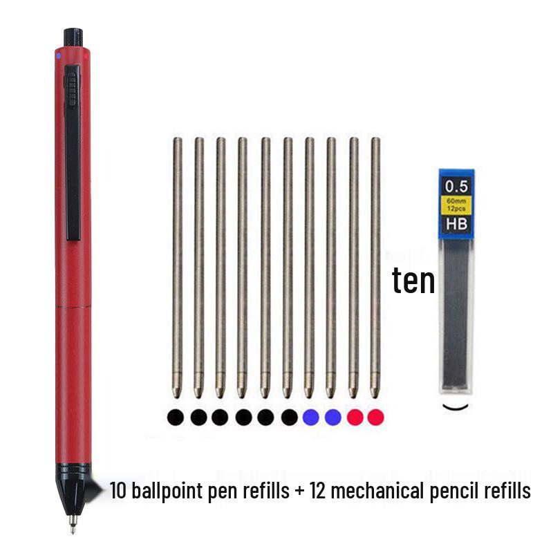4-in-1 Multifunktionsstift: Mehrfarbiger Kugelschreiber, Druckbleistift, Gelstift mit Schwerkraft-Sensor-Technologie