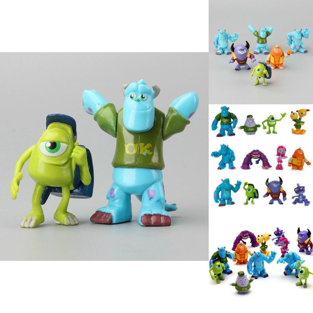 Monsters 12 Pcs University Sully  Mike Anime Action Figure Kids Xmas Gift Toy