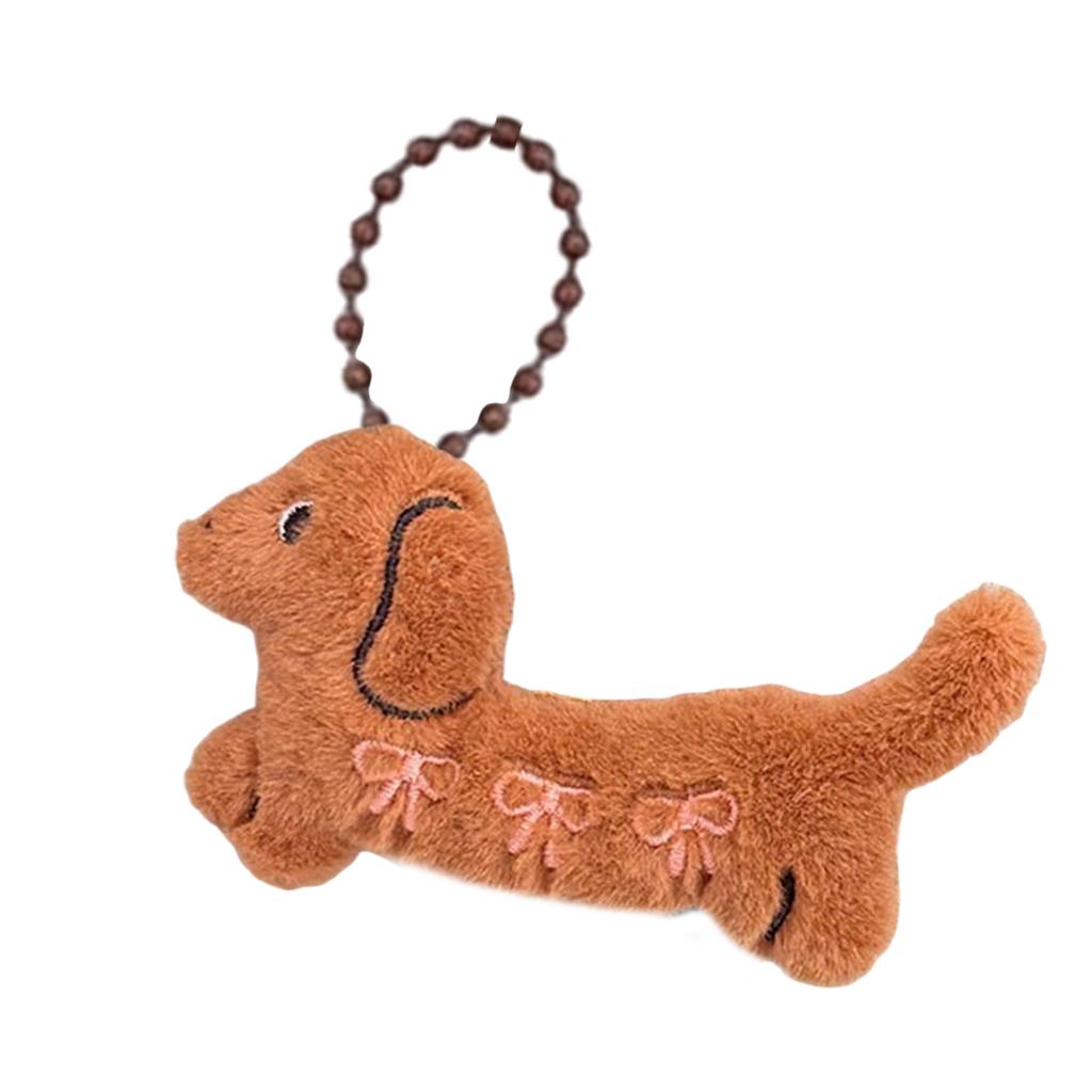 Dog Plush Toy Keychain Soft Stuffed Animal Bag Charm Backpack Pendant Accessory Handmade Halloween Room Decoration