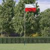 Vidaxl Polish Flag with Mast, 6.23 M, Aluminum