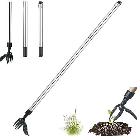 Stand Up Weed Puller Tool with Long Handle for Garden Lawn,Weed Picker Adjustable Long Handle Up To 39inch Weed Remover Tool Without Bending or