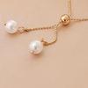 Fashionable Imitation Pearls Stretch Bracelet Minimalist Style Elastic Cord Pull-out Handchain Jewelry For Women Girls