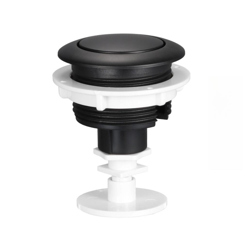 For Brazilian Toilet Tank Flush Button, Single Flush Button With Bracket Toilet Tank Cover For Long-lasting Construction Bathroo Silver