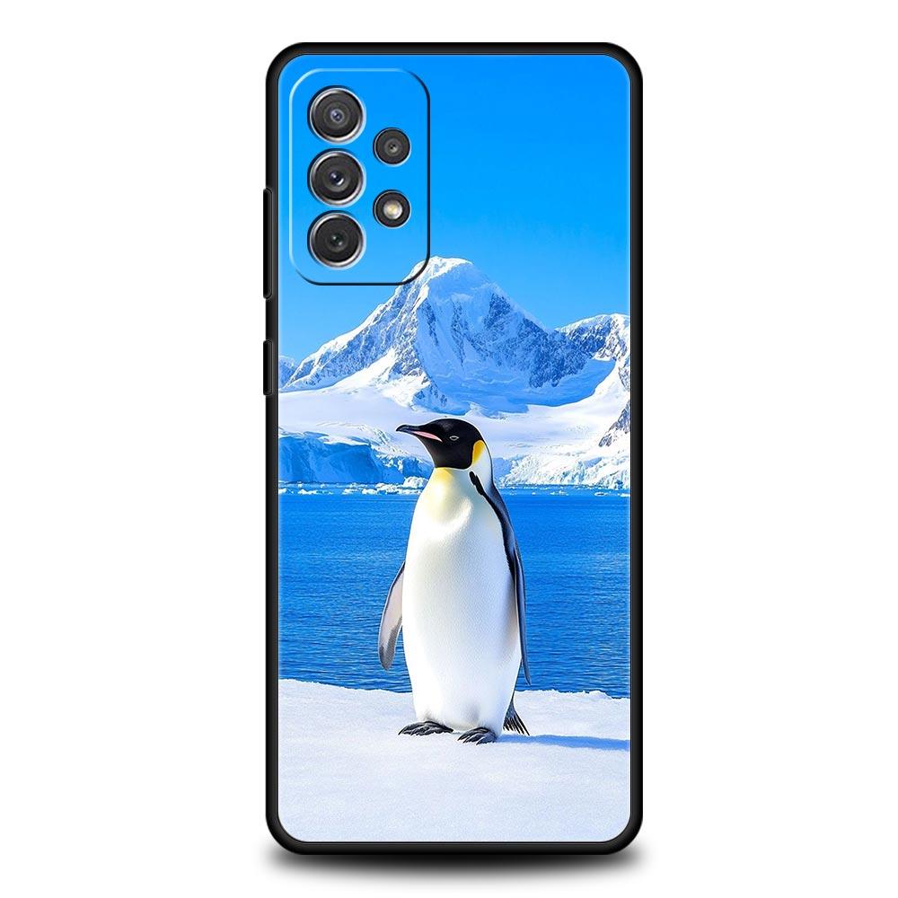 Penguin Kawaii Cute Phone Case for Samsung A17 A13 A15 A25 A35 A51 A55 A71 A21S A11 A31 A41 A23 A53 A73 5G A03S A05s Cover