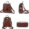 Echter Lederrucksack für Damen Trend Designer Ölwachs Rindsleder Tagesrucksack College Mädchen Reise Schultaschen