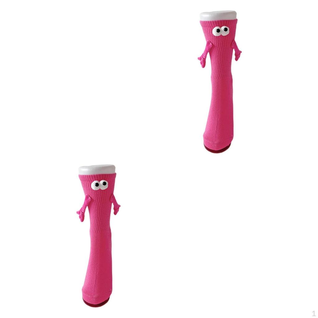 Couples Socks Hand Holding Casual Long Stockings Stackable Mid Tube Thread Funny