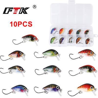FTK Fake bait10PCSMini Boxed Rock Lure Fishing Bait Fishing Lure Fake Bait Micro Rock Fishing Lure