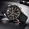 BY BENYAR Watch Watch Chronograph Analog Watch 30M Water Resistant Business Simple Stylish Popular Formal Leather Belt Quartz Watch Gift for Men Black