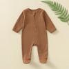 High Quality Organic Cotton Plain Newborn Romper Clothes Infant Ribbed One Piece Onesie Pajama Baby Unisex Cotton Bodysuit