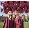 Graduation Decorations Maroon 2026/Maroon Graduation Party Decorations Texas/Burgundy Triangle Bunting Banner Aggie Burgundy Backdrop Birthday