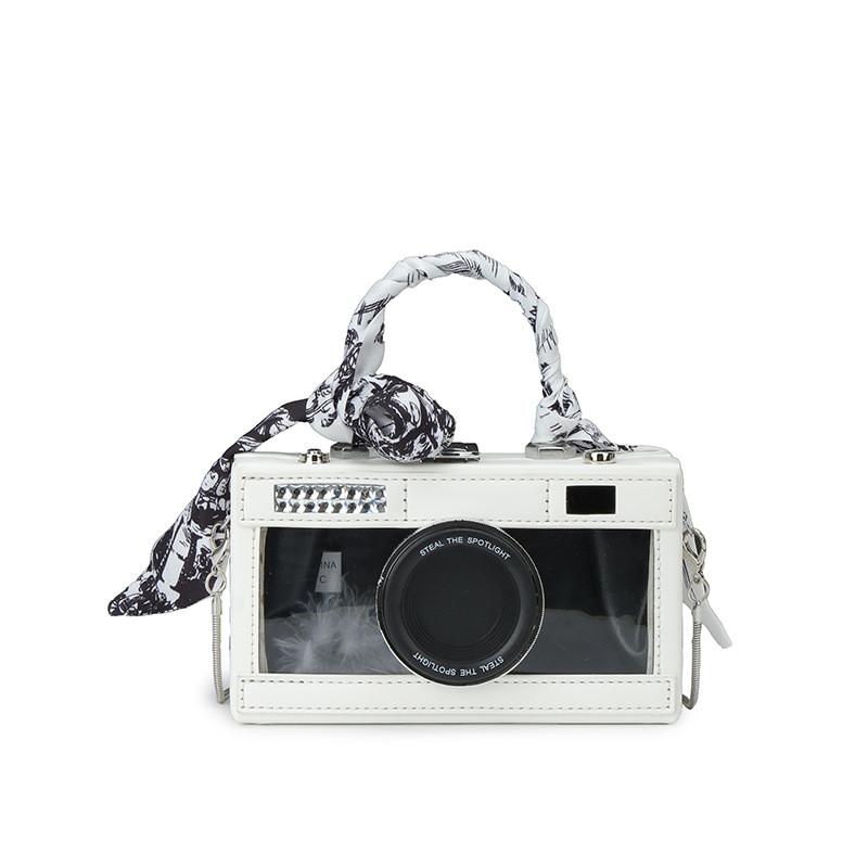 Transparent Pu Box Bag With Chain Strap For Daily Casuals And Street Style