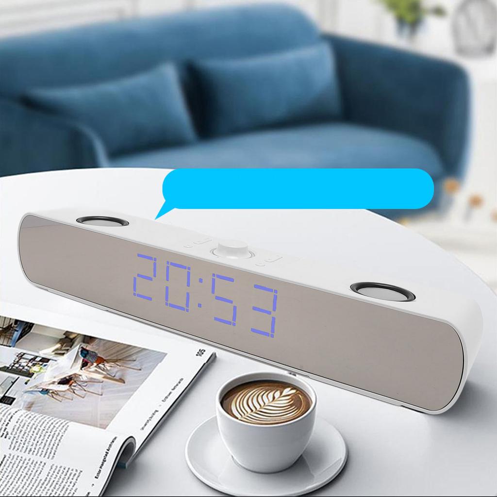 Computer Speaker HiFi Stereo Built In Subwoofer Support USB   In PC Gaming Speaker with Alarm Clock FM Radio for Laptop Display