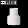 2Pcs/Lot 20/32/40/50 To 20/25/32/40mm PVC Straight Reducing Connectors Aquarium Fish Tank Adapter Garden Watering Tube Connector