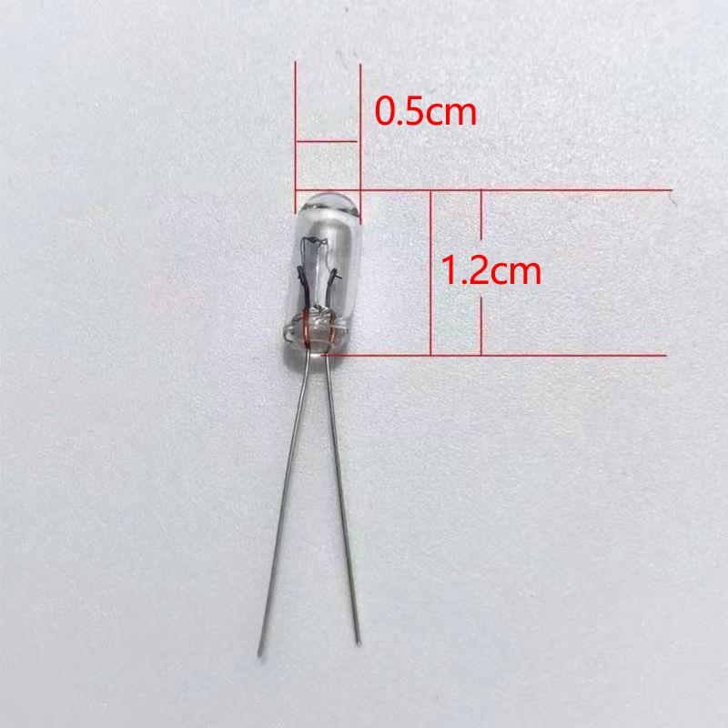 10Pcs 5mm 4mm 3mm 12V Mini Bulb of Wheat Rice Bulbs Edison Incandescent Filament Rice Bulb Climate Radio Switch Button Bulbs