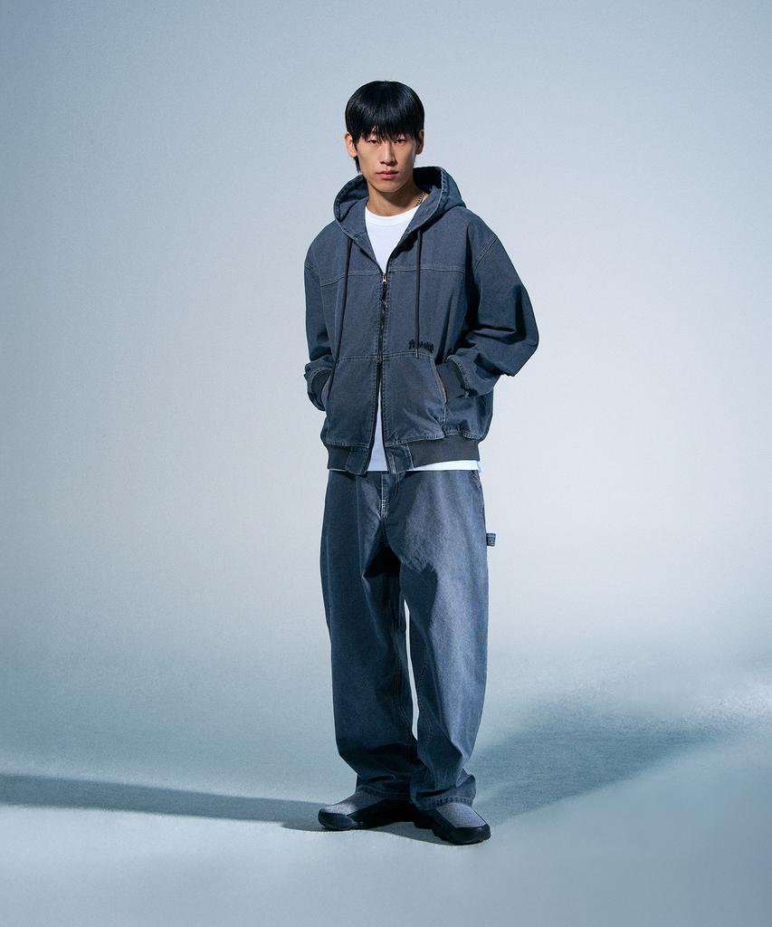Treasure Flame Stitch Carpenter Pants Blue