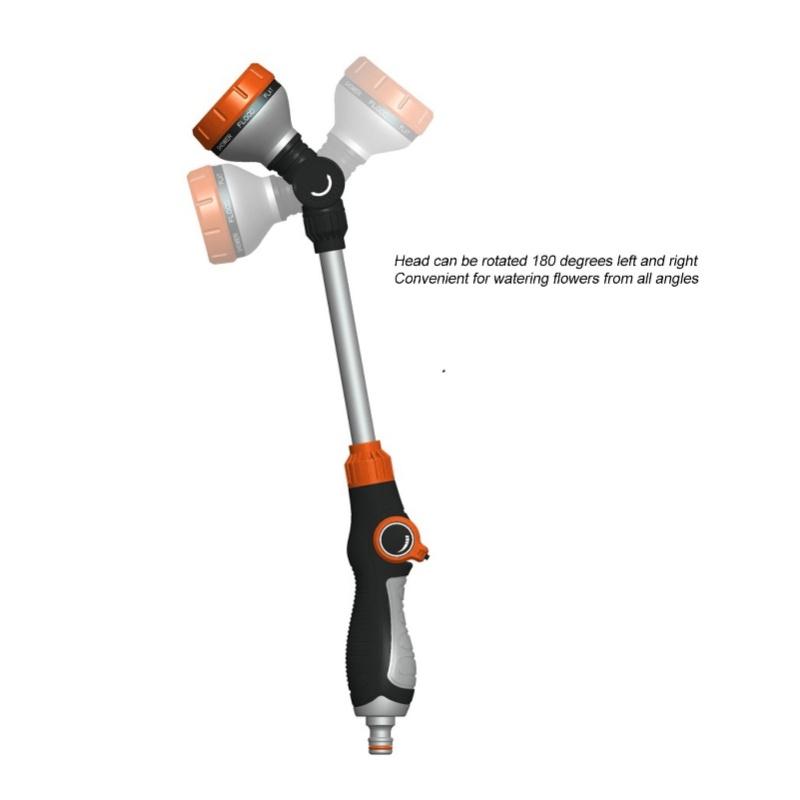 Gartenschlauch-Wand 8 Muster Multifunktional ABS TPR Aluminiumlegierung Langer Schlauchdüse Sprüher Für Landwirtschaft Bewässerung Auto