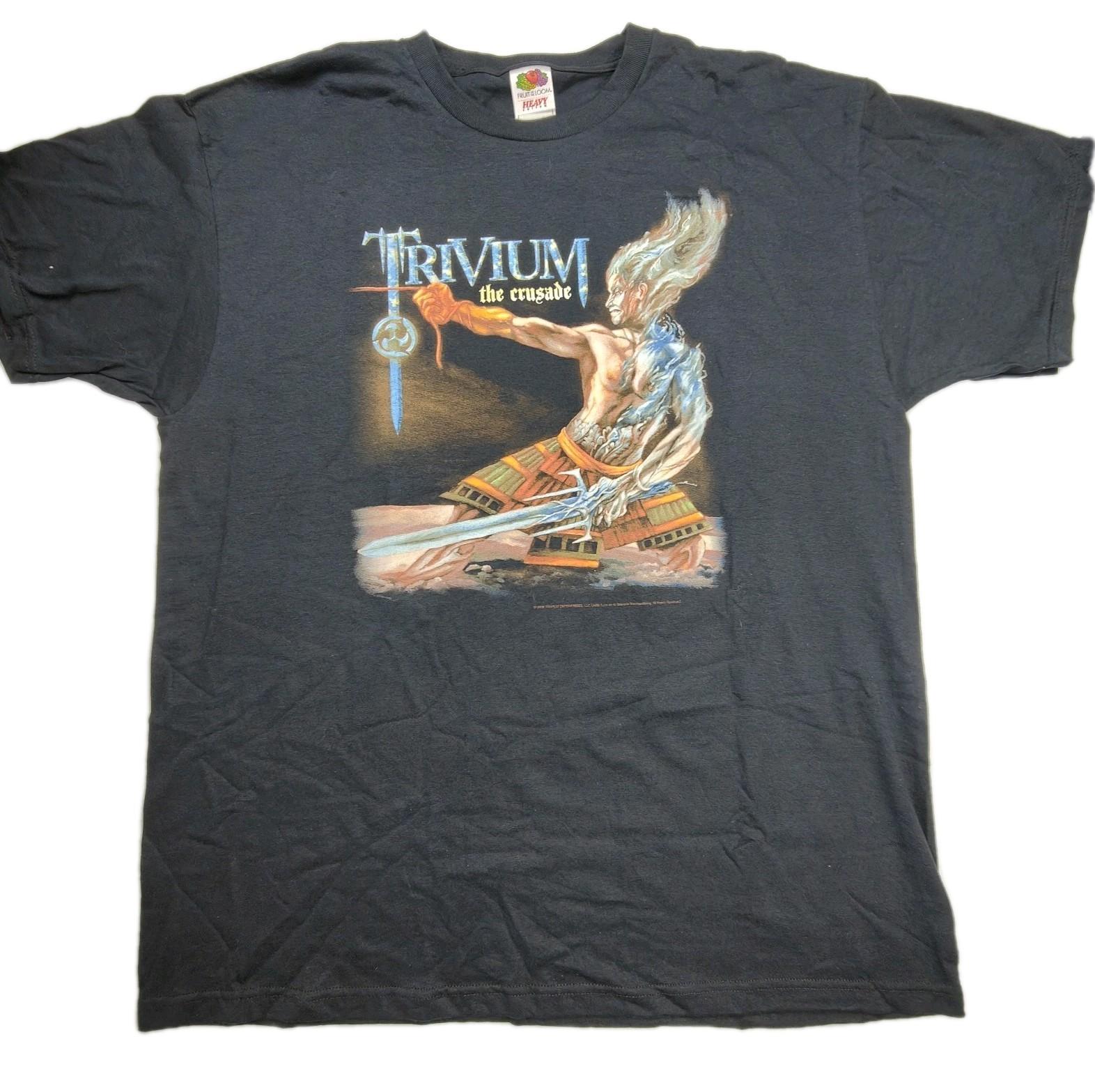 Trivium The Crusade T-Shirt Size XL Vintage Y2K Heavy Metal Rock Band Merch XXXXL