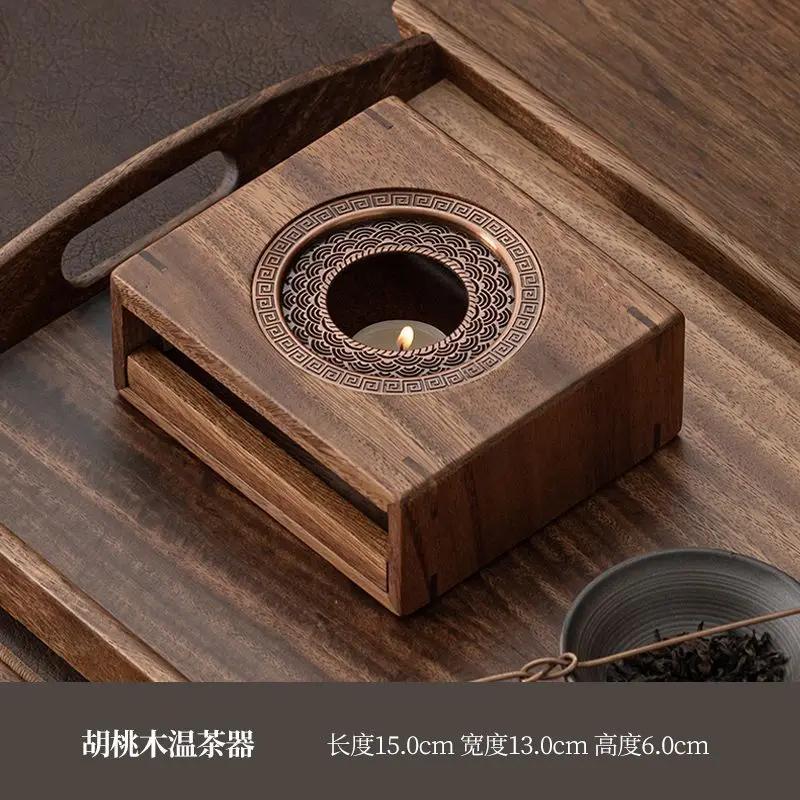 Walnut Warm Tea Stove Household Candle Heating Roasting Stove Open Flame Warm Tea Warm Indoor Maker Stove
