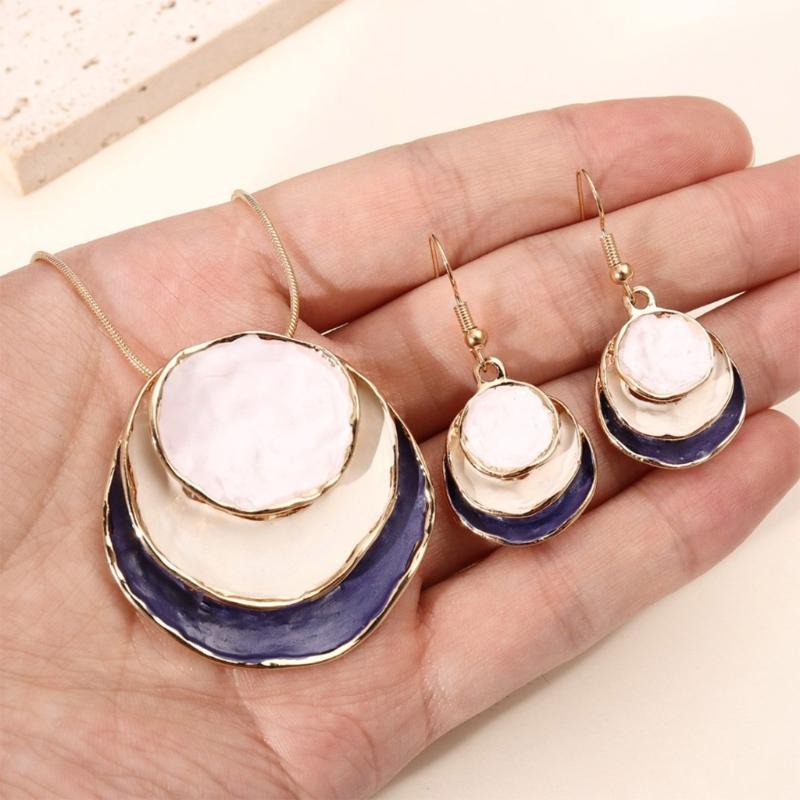 Conjunto de Joyería de Flores Joyería de Moda para Estudiantes Joyería con Colgante de Cuentas Redondas Adecuado para Elegancia y Sofisticación Cotidiana