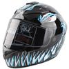 Full Face Motorcycle Helmet Street Bike Helmet for Men Women Unisex, Good Breathability with Safety Buckle, Blue, XL