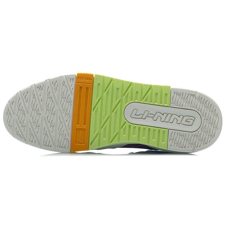 Li Ning 001 Coverage Thermal Slip Resistant Low top Skateboard Shoes Women's White Blue Purple AECR002-1