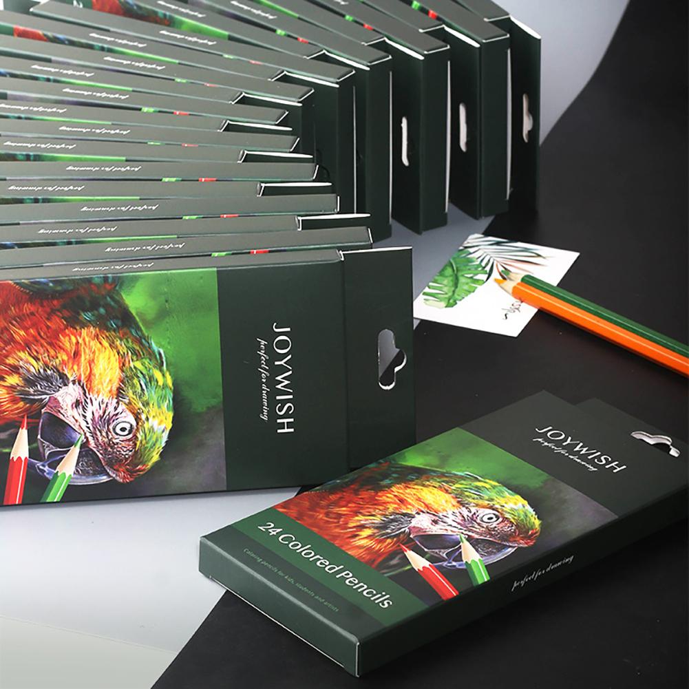 12/18/24/36 Colors Oily Colored Pencils Hexagon Wooden Handle Set Drawing Sketch Art Design Student Supplies