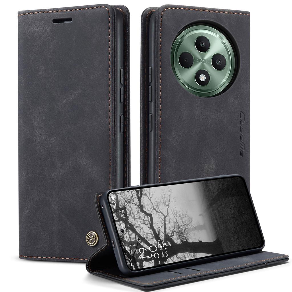 For Oppo Reno12 F 5G Case CASEME 013 Series Card Holder Stand Leather Phone Cover