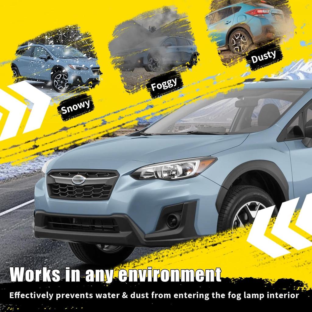 Left Fog Light Bezel Cover Compatible with Subaru Crosstrek 2018-, Left Driver Side Lamp Trim Cover with Fog Light Hole Replaces 57731FL092 SU1038121