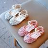 Mädchen Sprincess Schuhe Pailletten Perle Gold Rosa Sommer Kinder Sandalen Cover Toe 21-36 Kleinkind Mode Party Dance Kinder Flats
