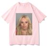 Lindsay Lohan Mugshot Print Tshirt Men Womens Fashion Trend Tshirt Summer Unisex Pure Cotton Oversized Short Sleeve T Shirts