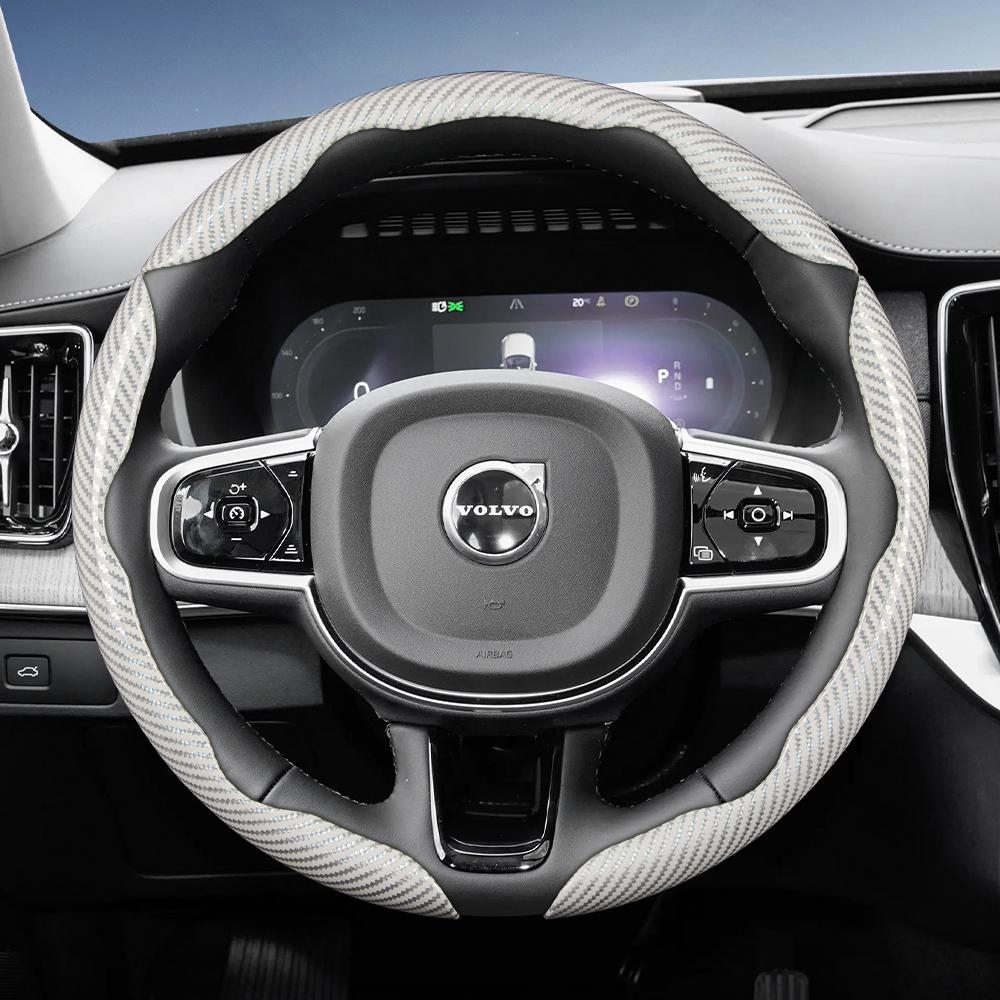 Suitable for Volvo Steering Wheel Cover with Segmented Quick-Release Design, Durable, Compatible with Models Such As Xc60, Xc40, Ex40, Xc90, S60