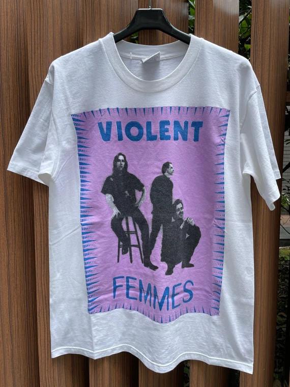 Maglietta in Cotone Vintage Band Violent Femmes Unisex Concerto dalla S alla 5XL